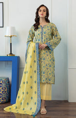 Orient 3 Piece Printed Lawn Shirt , Lawn Pant and Lawn Dupatta - 23075