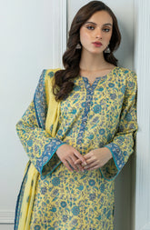Orient 3 Piece Printed Lawn Shirt , Lawn Pant and Lawn Dupatta - 23075