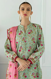 Orient 3 Piece Printed Lawn Shirt , Lawn Pant and Lawn Dupatta - 23022