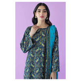 Orient 3 Piece Printed Lawn Shirt , Lawn Pant and Lawn Dupatta - 25542