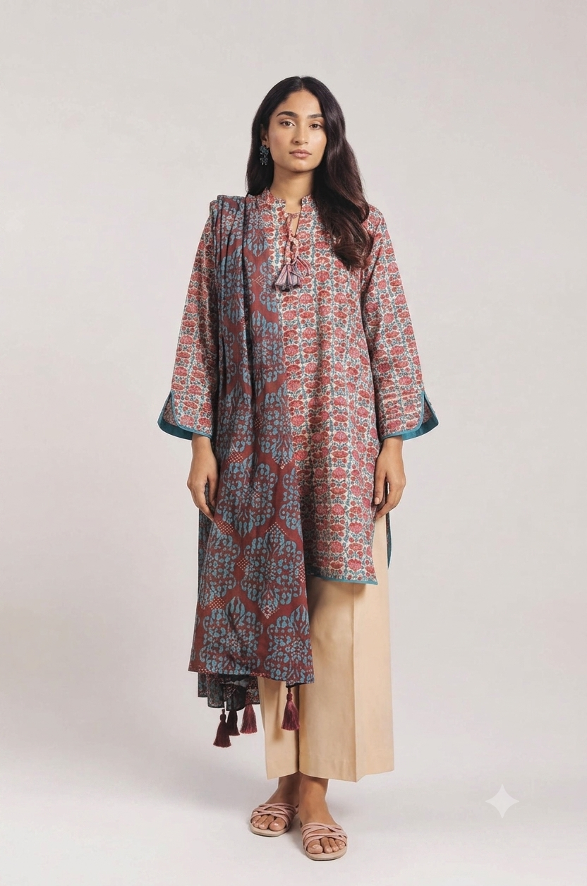 Alkaram LAWN 3PCS UNSTITCHED - AK9257