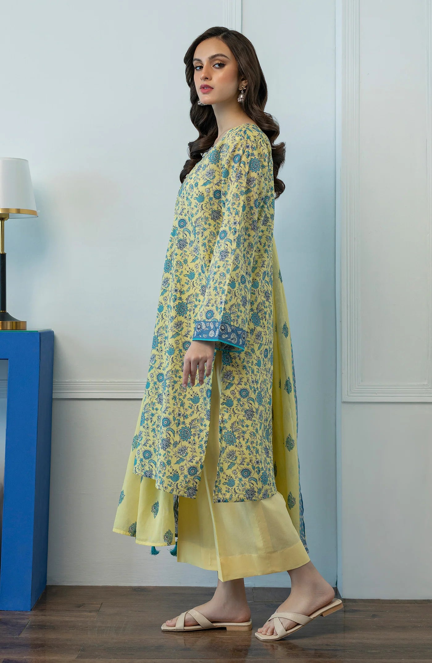 Orient 3 Piece Printed Lawn Shirt , Lawn Pant and Lawn Dupatta - 23075