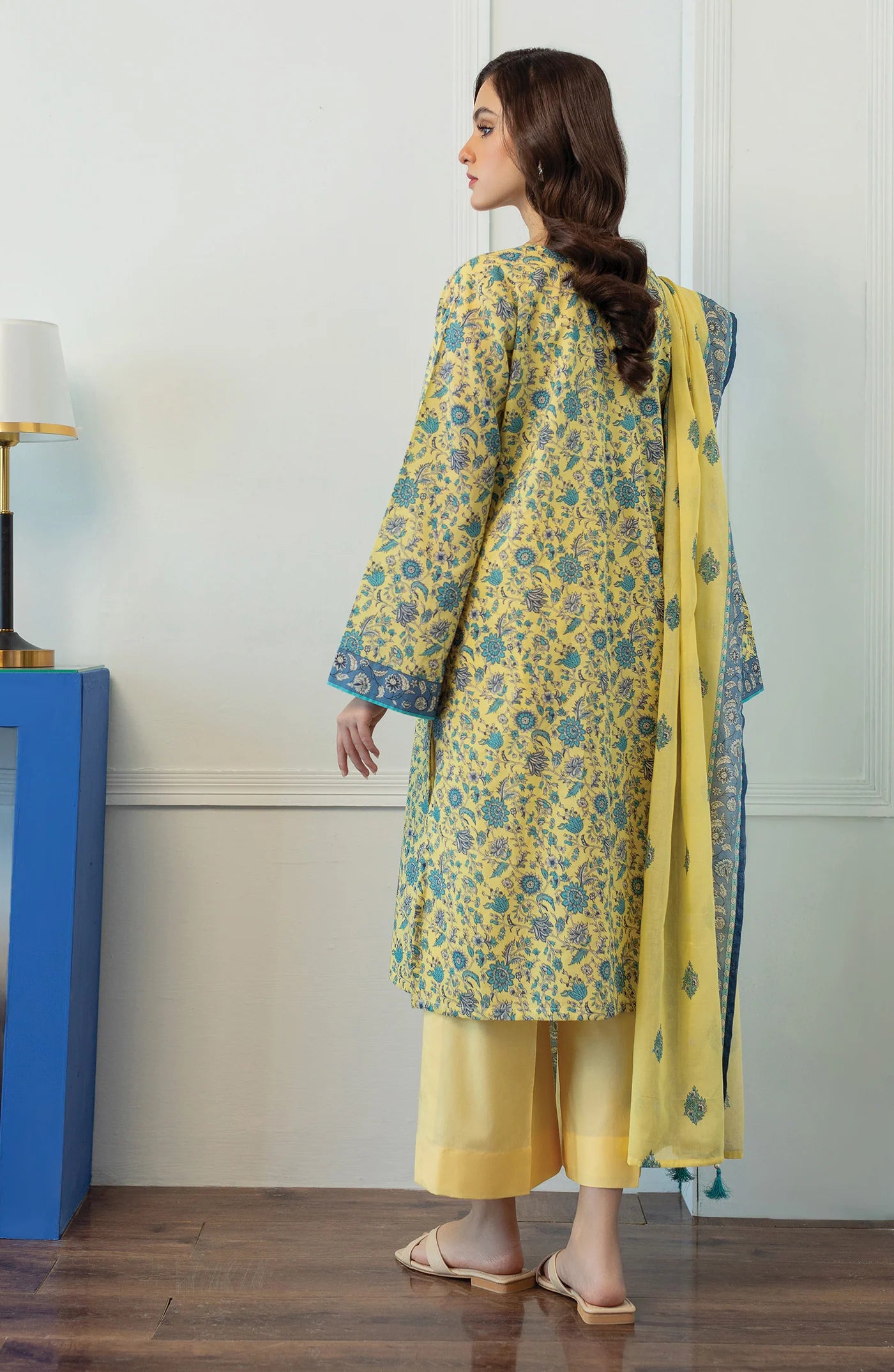 Orient 3 Piece Printed Lawn Shirt , Lawn Pant and Lawn Dupatta - 23075
