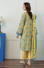 Orient 3 Piece Printed Lawn Shirt , Lawn Pant and Lawn Dupatta - 23075