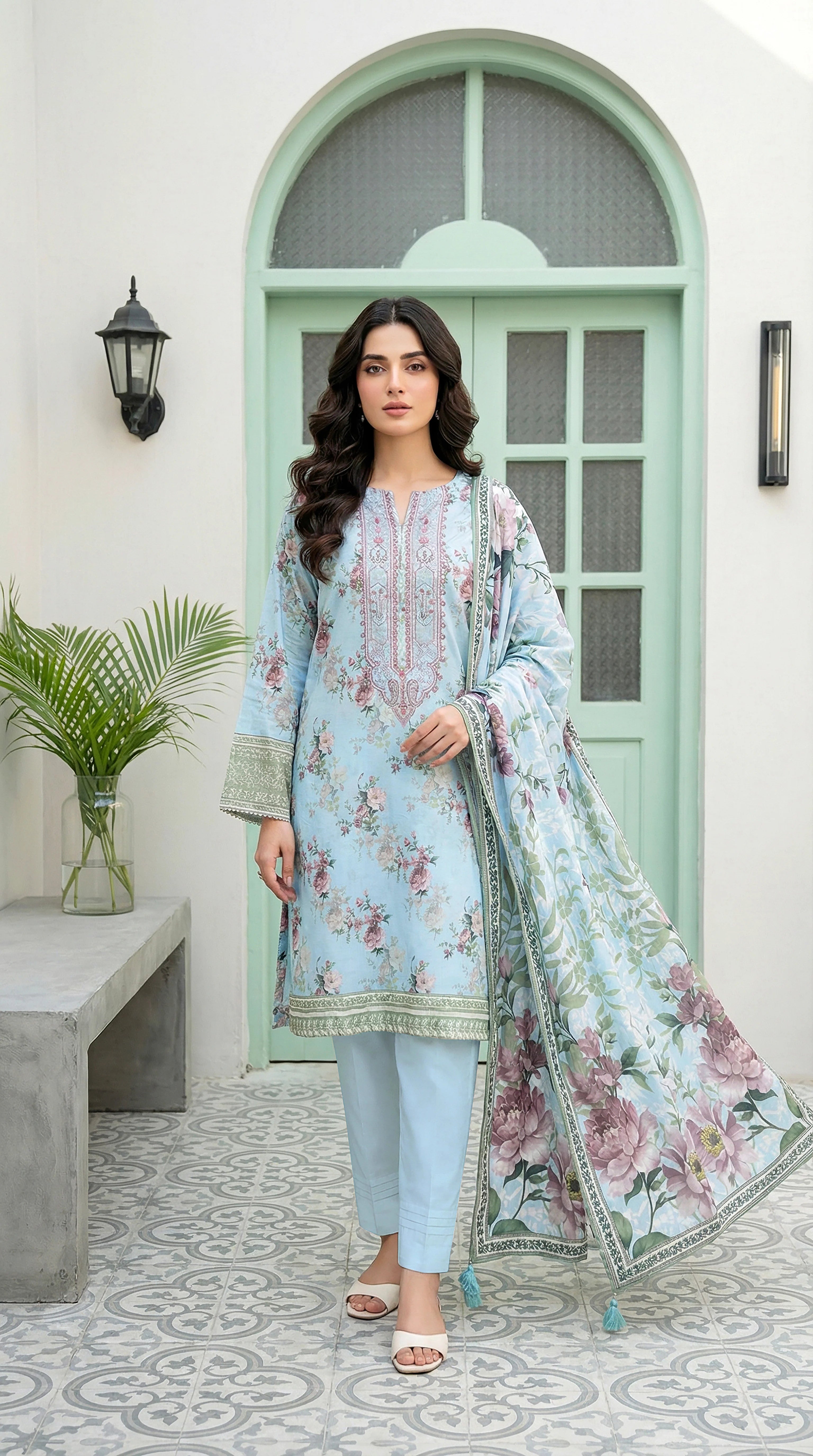 Lakhany LAWN 3PCS UNSTITCHED - LM1016