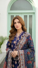Lakhany LAWN 3PCS UNSTITCHED - LM1017