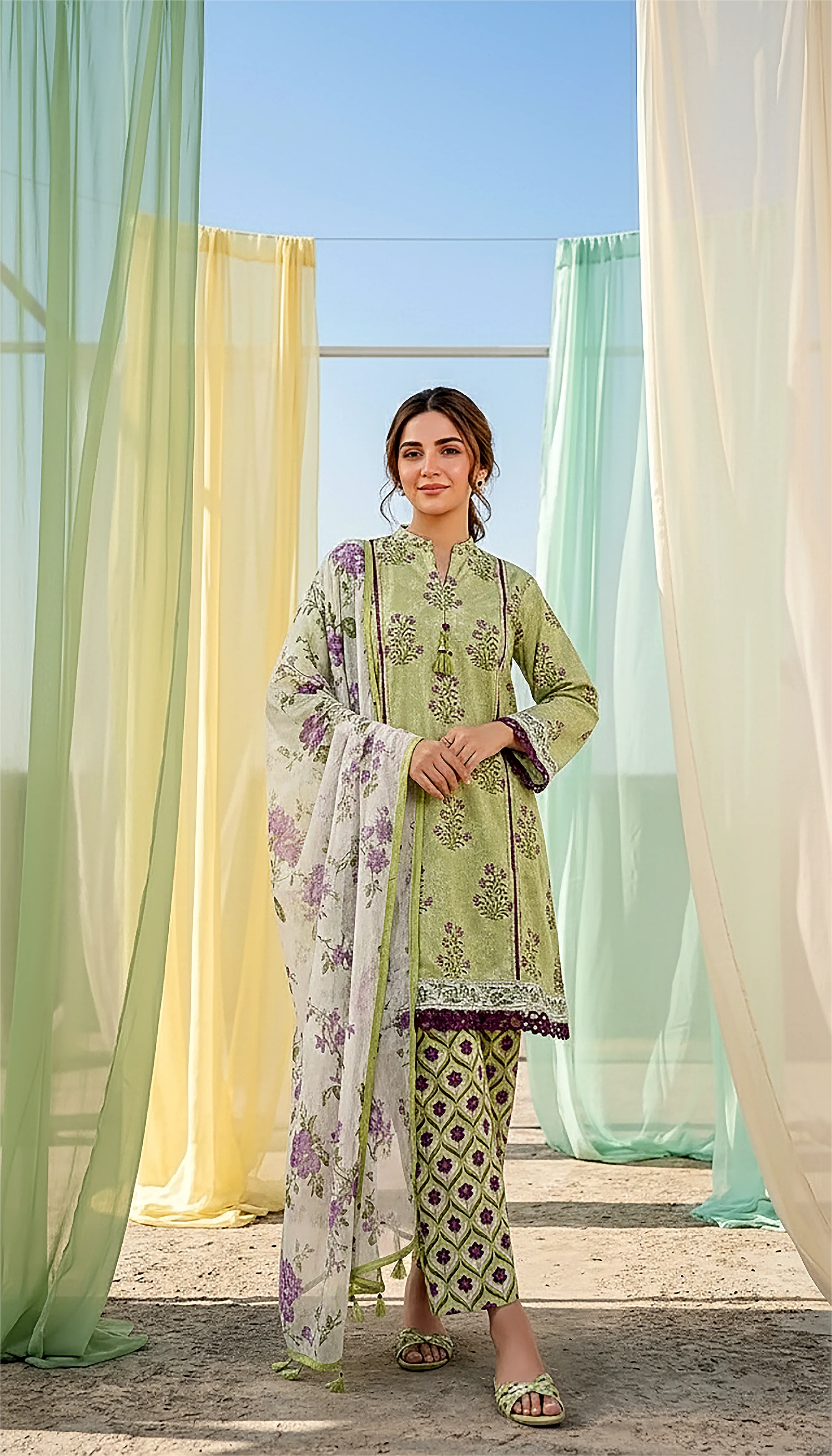Lakhany LAWN 3PCS UNSTITCHED - LK1007