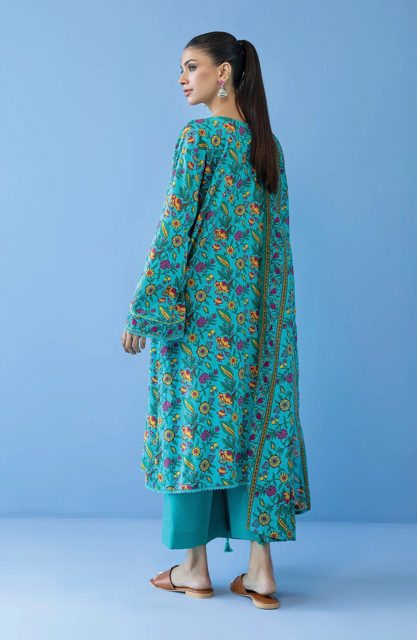 Orient 3 Piece Printed Lawn Shirt , Lawn Pant and Lawn Dupatta - 23288
