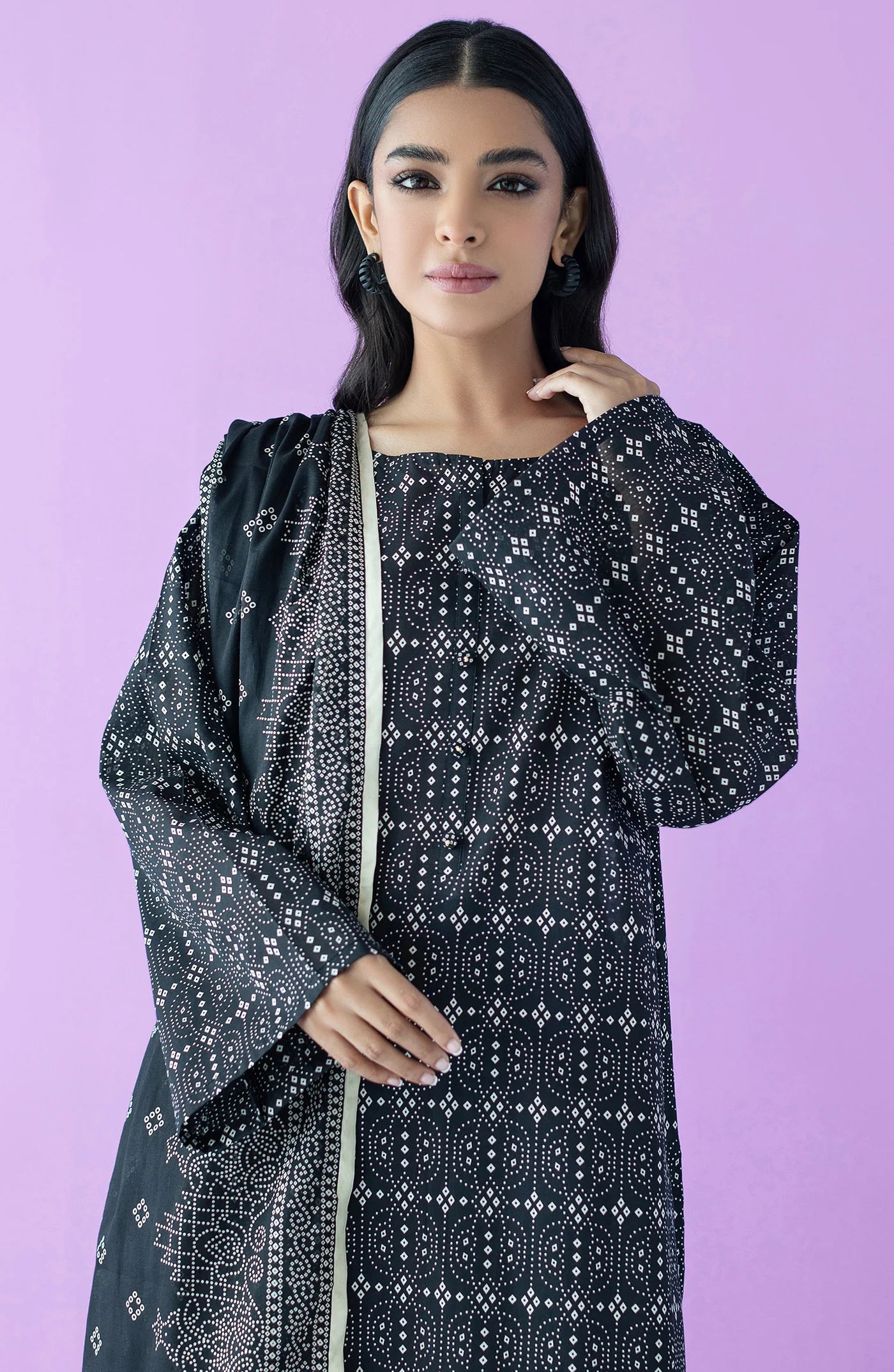Orient 3 Piece Printed Lawn Shirt , Lawn Pant and Lawn Dupatta - 23177