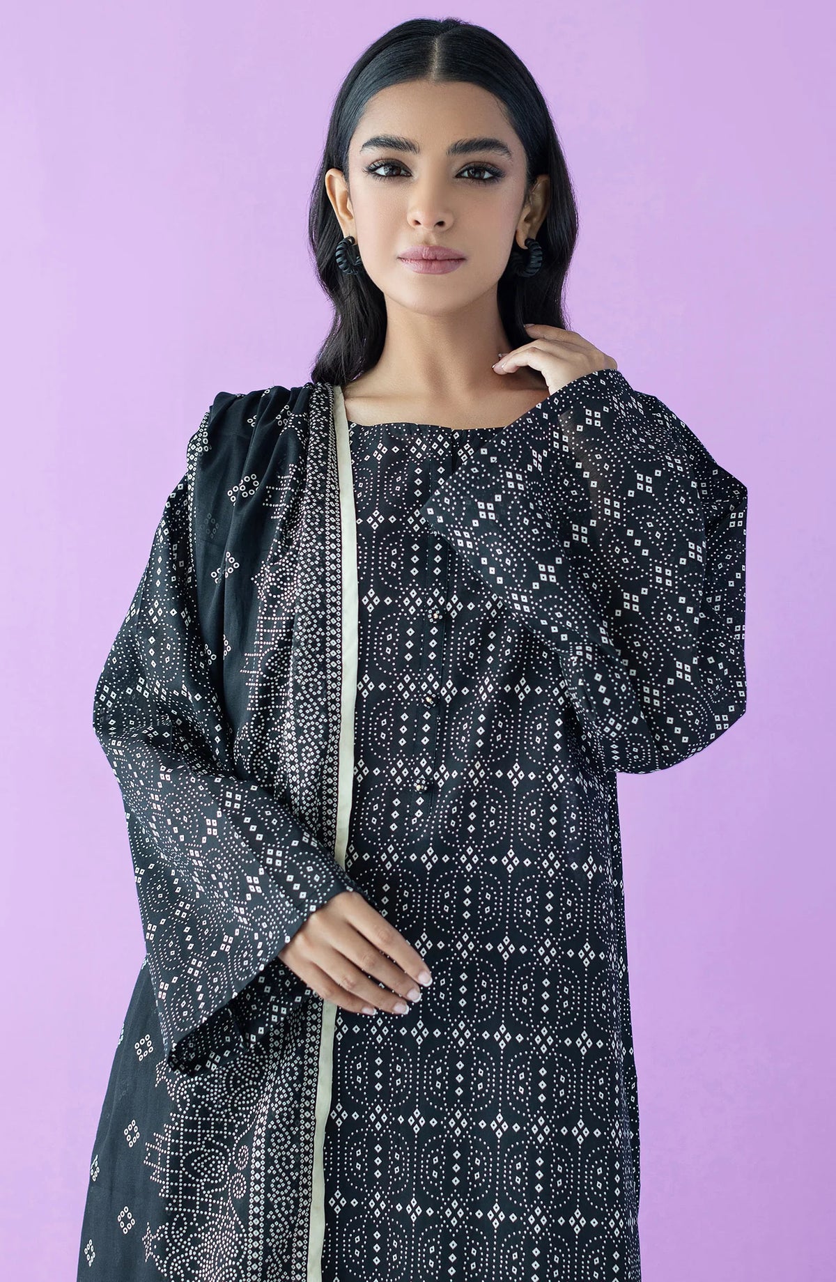 Orient 3 Piece Printed Lawn Shirt , Lawn Pant and Lawn Dupatta - 23177